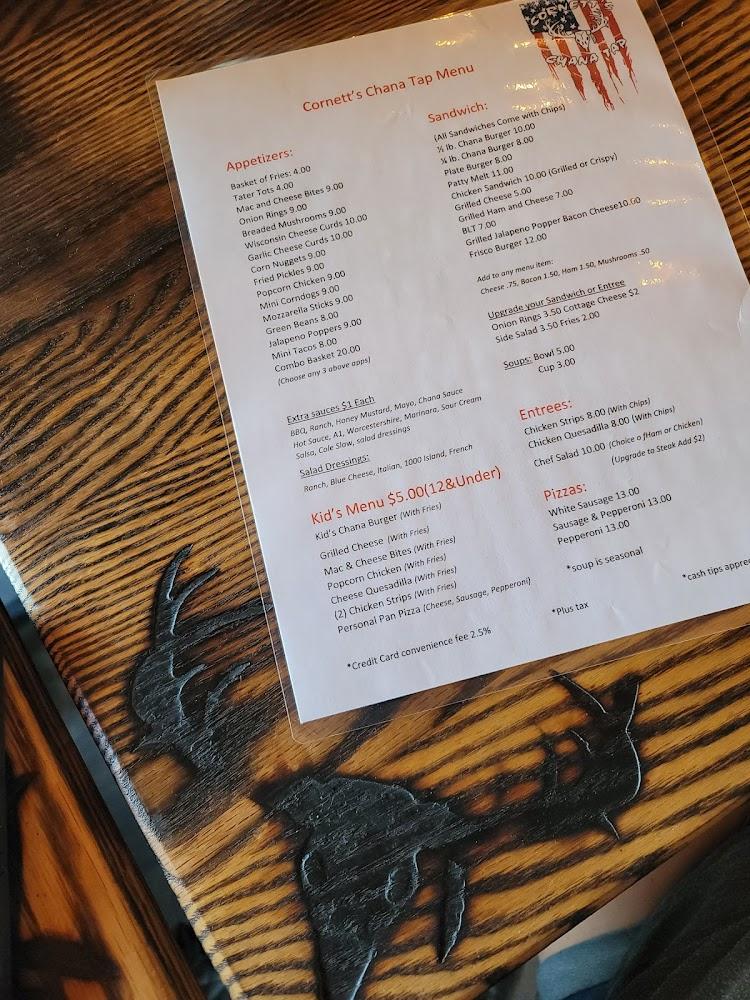 Cornett's Chana Tap Menu image 4